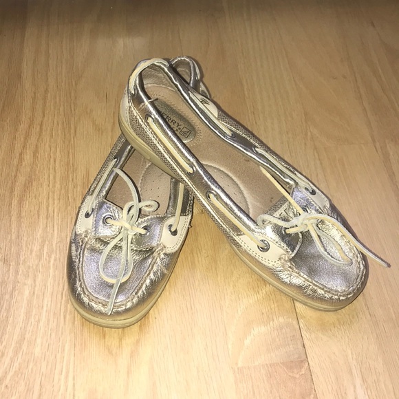 Sperry Metallic Gold Anglefish Boatshoe - Picture 2 of 4
